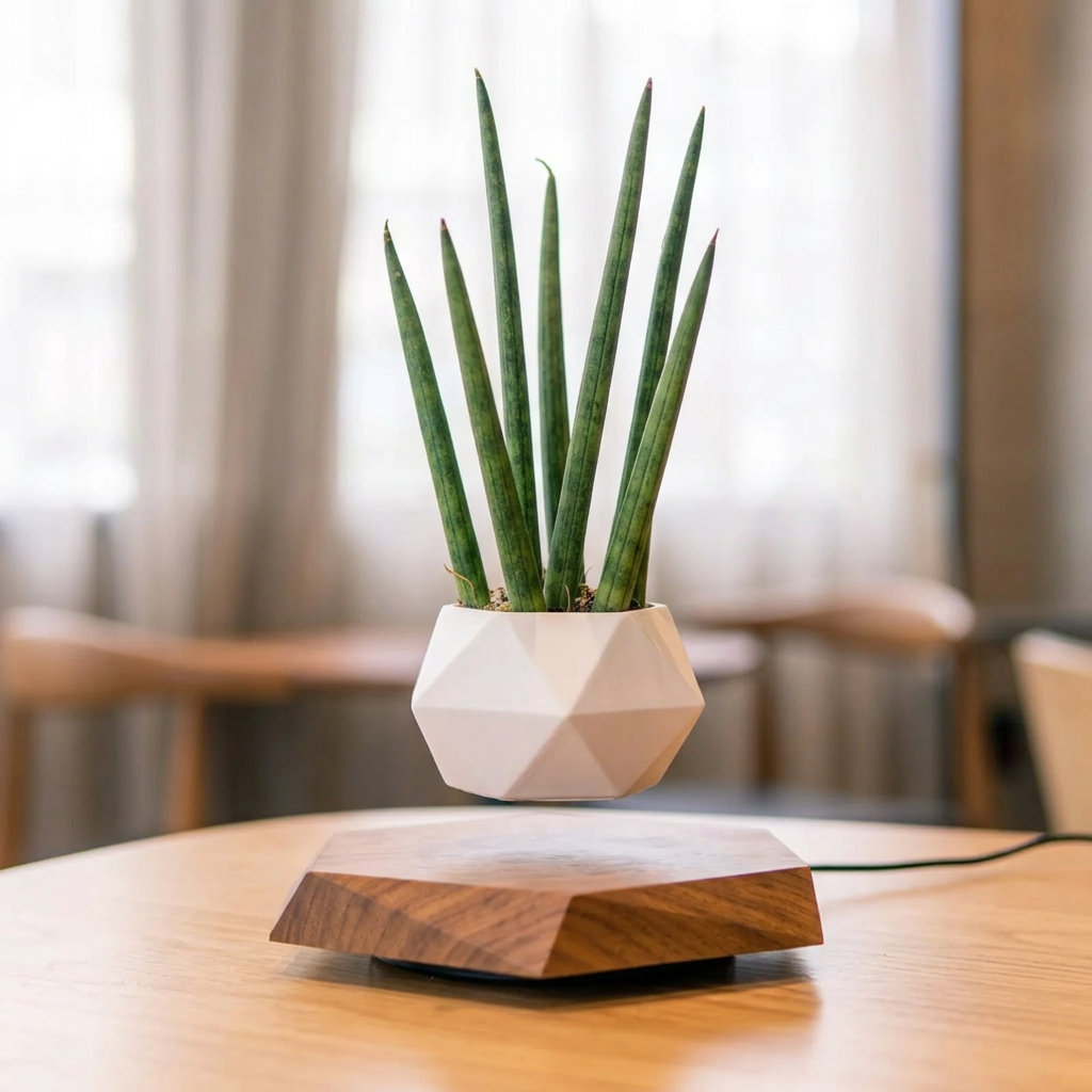 Levitating Floating Plant Pot - Magnetic Floating Planter