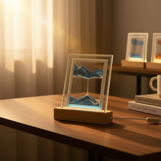 Dynamic Moving Sand Art - Rectangular Ambient LED Motion Lamp