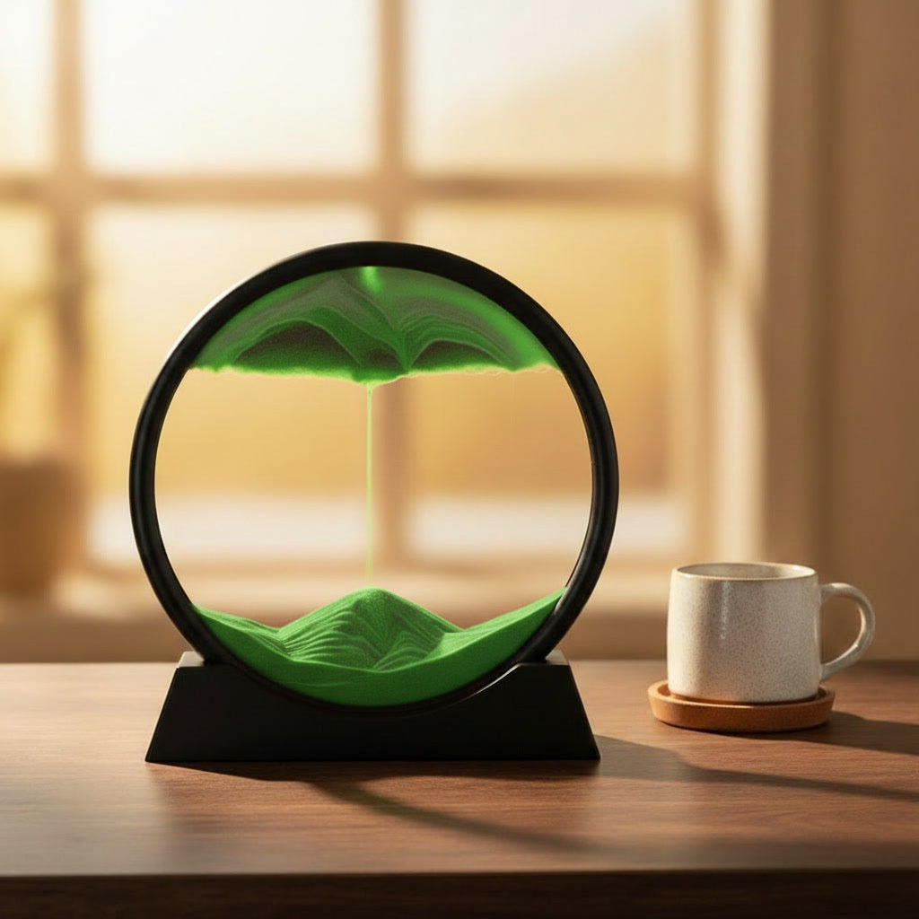 Dynamic Round Sand Art - Liquid Motion Frame